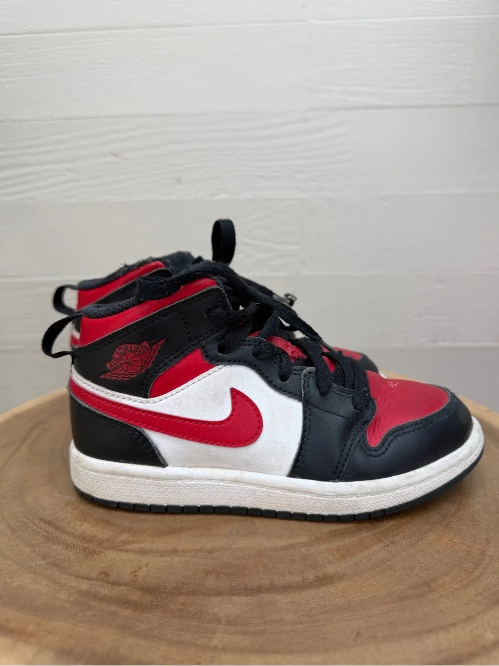 Jordan Kids Black, Red & White High-Top Sneakers